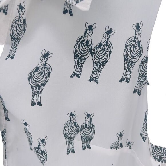 Rebecca malone zebra print short sleeve button up - Picture 6 of 9